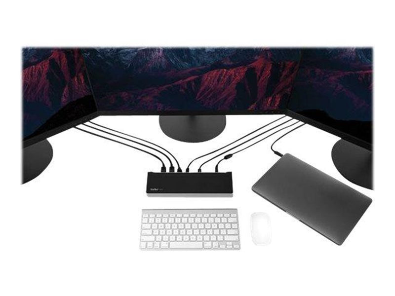 StarTech.com Triple-Monitor 4K USB-C Dock with 5x USB 3.0 Ports - 100W PD - docking station - HDMI DP