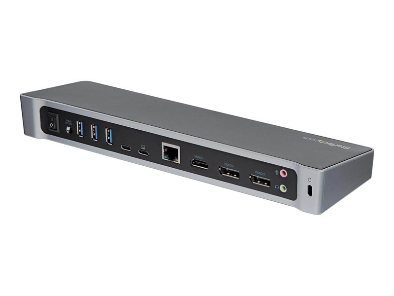 StarTech.com Triple-Monitor 4K USB-C Dock with 5x USB 3.0 Ports - 100W PD - docking station - HDMI DP