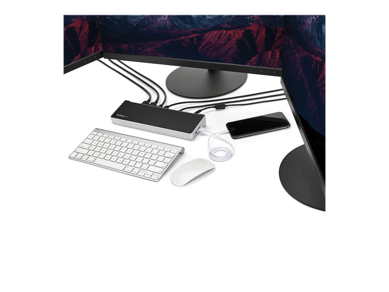 StarTech.com Triple-Monitor 4K USB-C Dock with 5x USB 3.0 Ports - 100W PD - docking station - HDMI DP