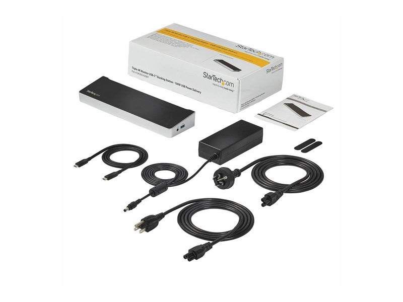 StarTech.com Triple-Monitor 4K USB-C Dock with 5x USB 3.0 Ports - 100W PD - docking station - HDMI DP