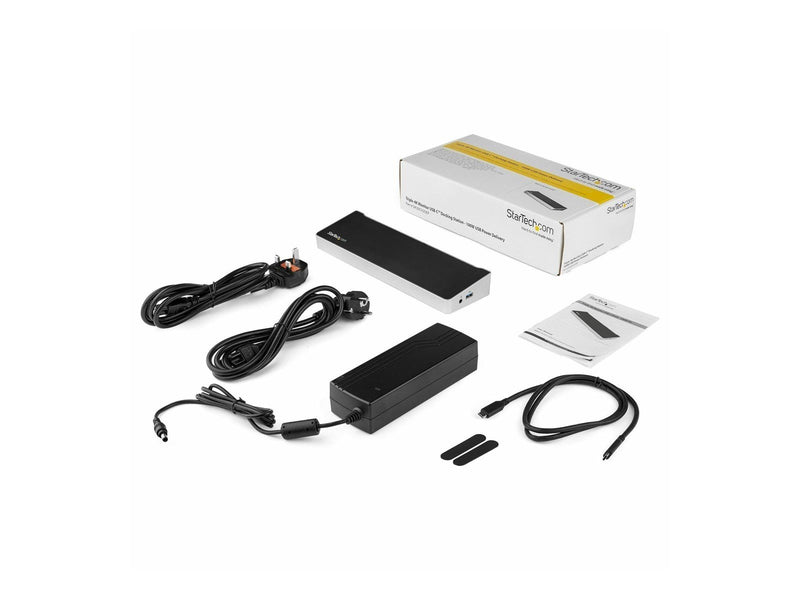 StarTech.com Triple-Monitor 4K USB-C Dock with 5x USB 3.0 Ports - 100W PD - docking station - HDMI DP