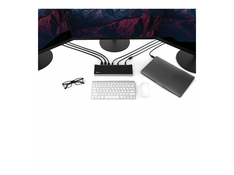 StarTech.com Triple-Monitor 4K USB-C Dock with 5x USB 3.0 Ports - 100W PD - docking station - HDMI DP
