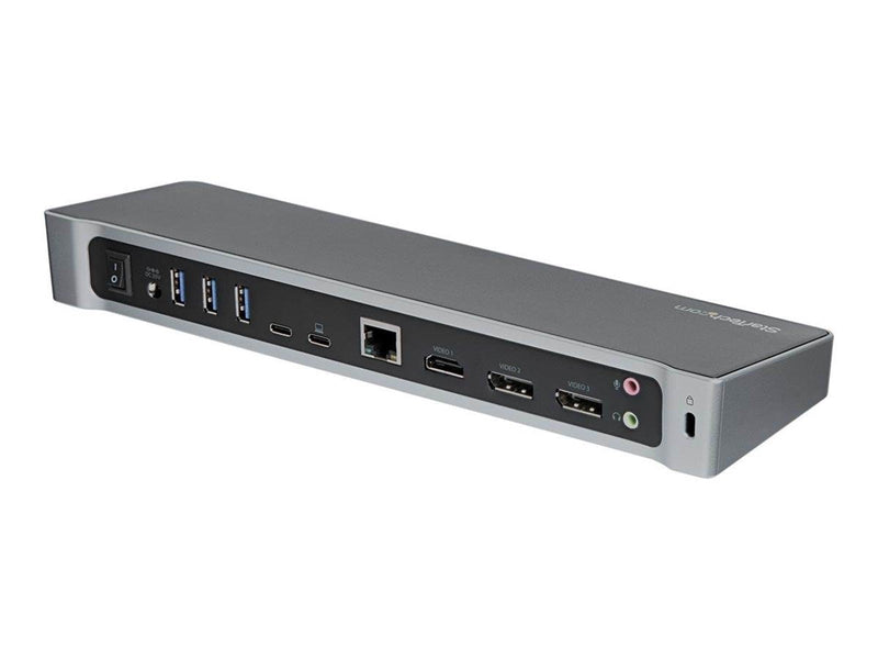 StarTech.com Triple-Monitor 4K USB-C Dock with 5x USB 3.0 Ports - 100W PD - docking station - HDMI DP