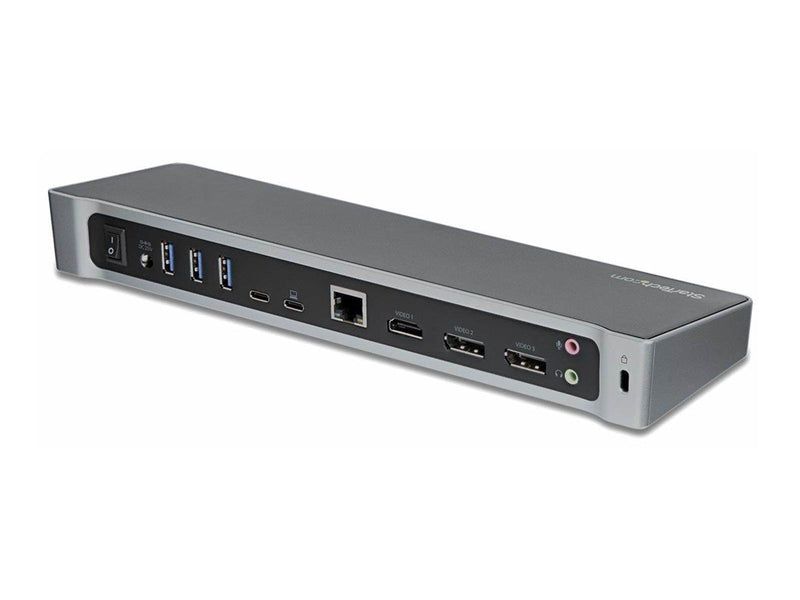 StarTech.com Triple-Monitor 4K USB-C Dock with 5x USB 3.0 Ports - 100W PD - docking station - HDMI DP
