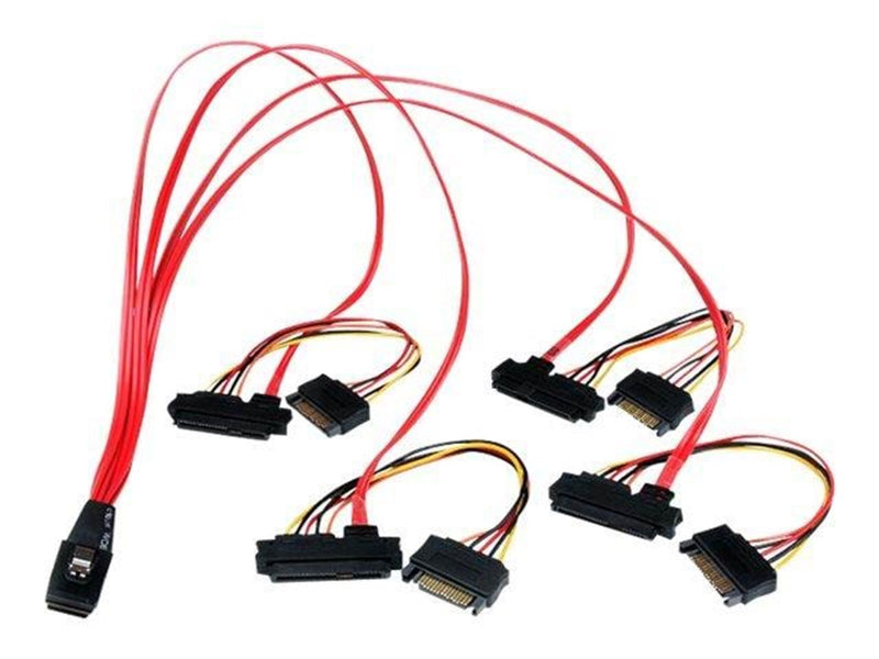 StarTech.com 50cm Serial Attached SCSI Mini SAS Cable SFF8087 to 4x SFF8482 - SAS internal cable - 50 cm
