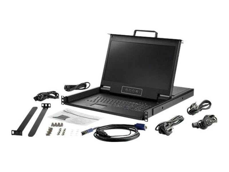 StarTech.com 17" Dual Rail Rackmount KVM Console with 1080p - DVI & VGA - KVM console - Full HD (1080p) - 17.3"