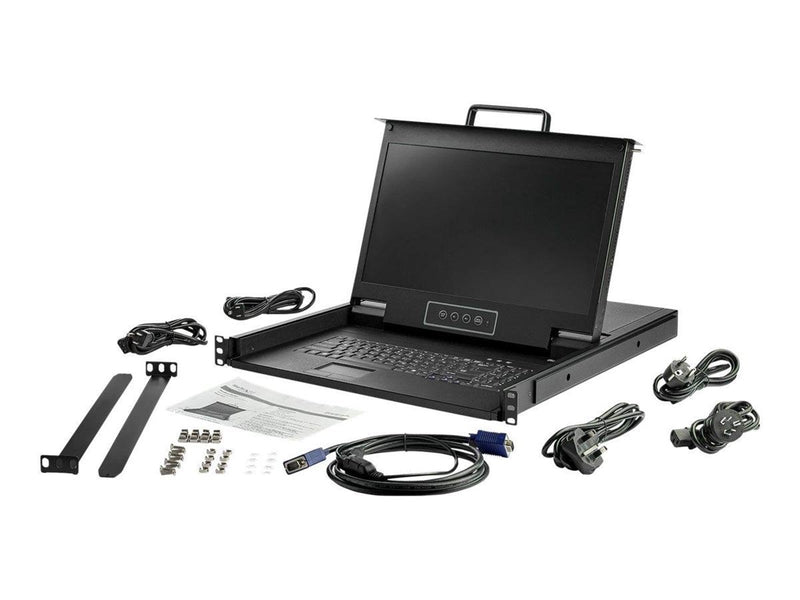 StarTech.com 17" Dual Rail Rackmount KVM Console with 1080p - DVI & VGA - KVM console - Full HD (1080p) - 17.3"