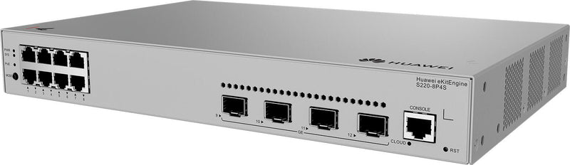 Huawei eKit Switch S220-8P4S 8x 1GbE RJ45 + 4x 1GbE SFP managed L2