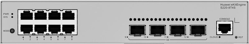 Huawei eKit Switch S220-8T4S 8x 1GbE RJ45 + 4x 1GbE SFP managed L2