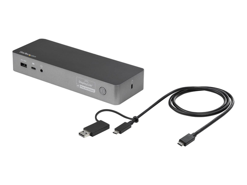 StarTech.com Universal Laptop Docking Station - USB-C & USB 3.0 2x4K 60W PD - docking station - 2 x HDMI 2 x DP