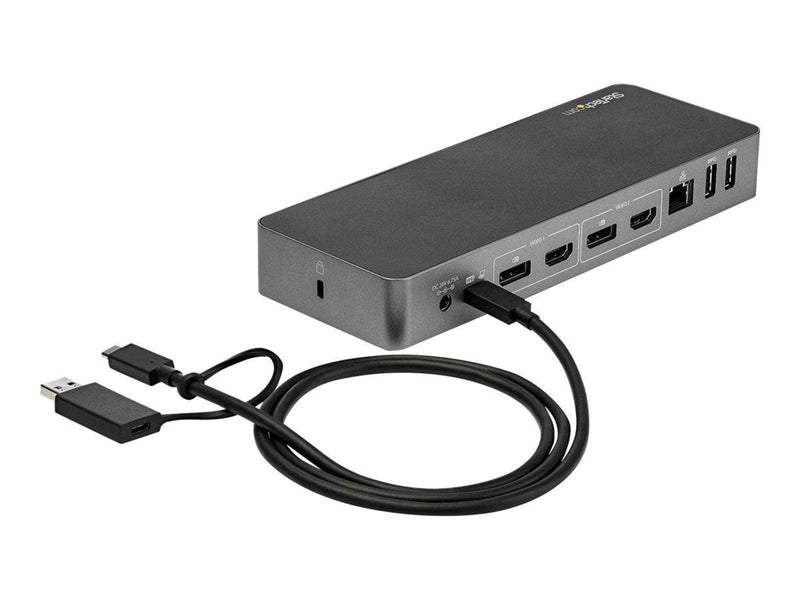 StarTech.com Universal Laptop Docking Station - USB-C & USB 3.0 2x4K 60W PD - docking station - 2 x HDMI 2 x DP