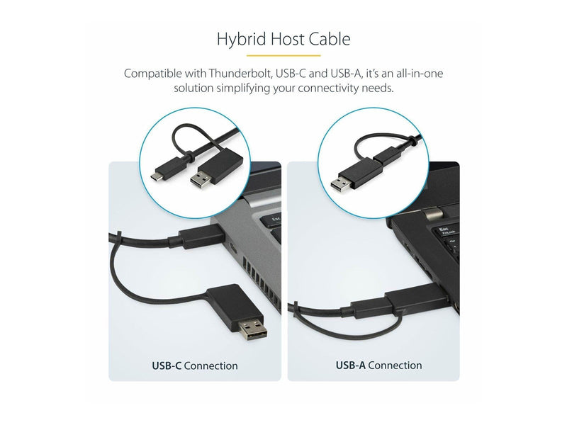 StarTech.com Universal Laptop Docking Station - USB-C & USB 3.0 2x4K 60W PD - docking station - 2 x HDMI 2 x DP