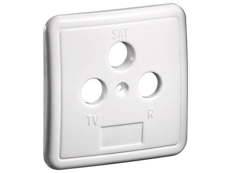 Pro 3 holes cover plate for antenna wall sockets white