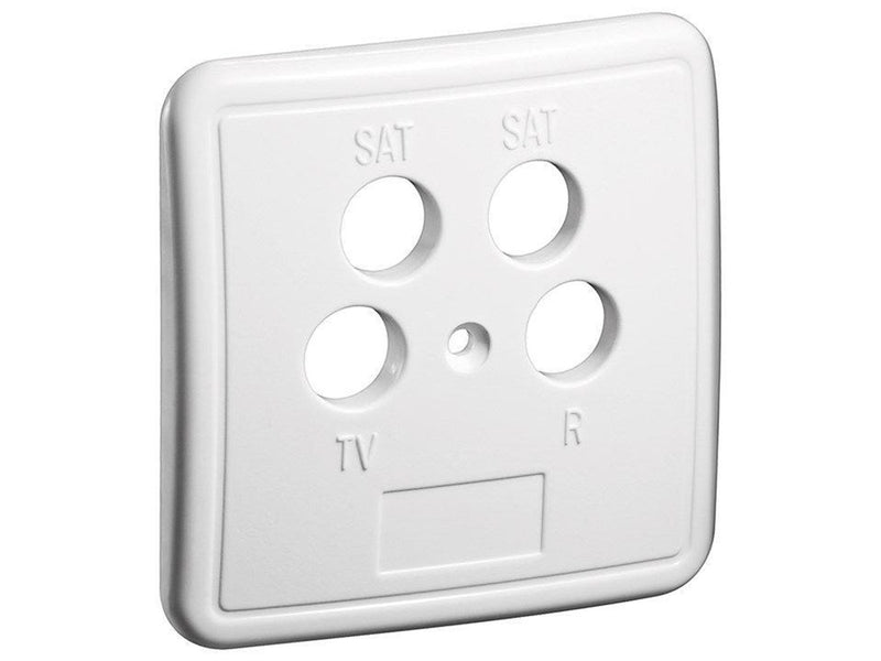 Pro 4 holes cover plate for antenna wall sockets white