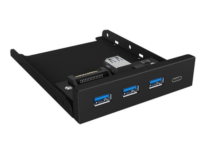 RaidSonic ICY BOX IB-HUB1418-i3 USB-Hubs - 4 - Schwarz