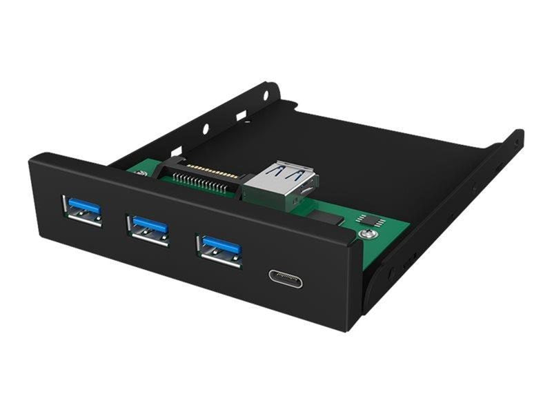 RaidSonic ICY BOX IB-HUB1418-i3 USB-Hubs - 4 - Schwarz