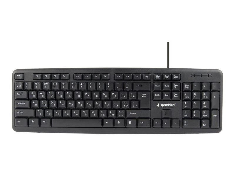 Gembird KB-U-103 - keyboard - Russian - black - Tastaturen - Russich - Schwarz