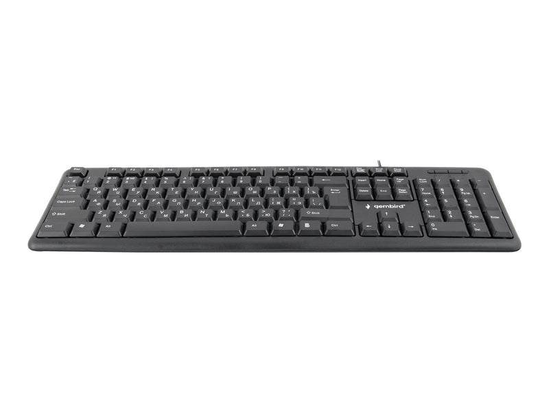 Gembird KB-U-103 - keyboard - Russian - black - Tastaturen - Russich - Schwarz
