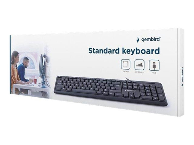 Gembird KB-U-103 - keyboard - Russian - black - Tastaturen - Russich - Schwarz