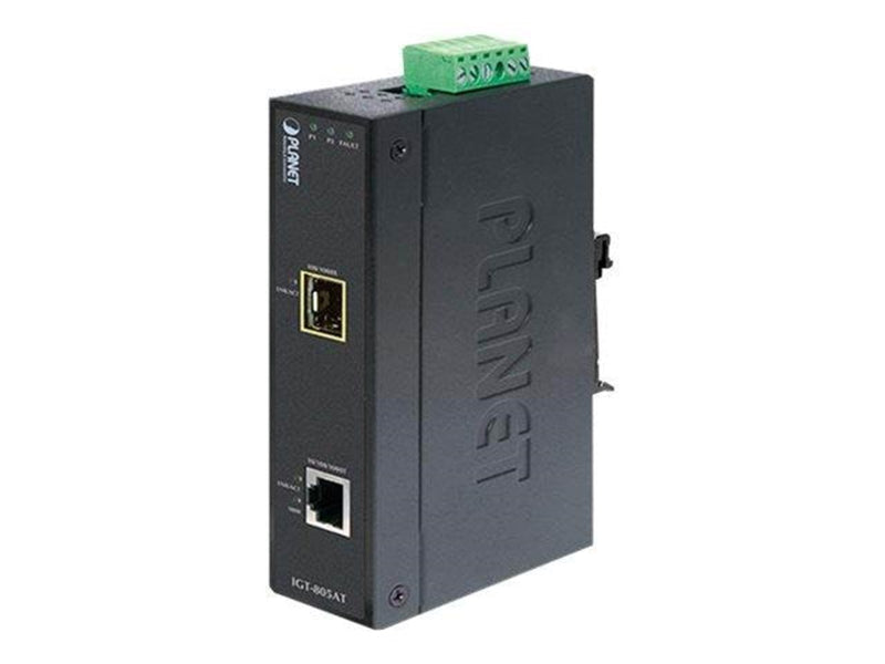 PLANET IGT-805AT Industrial 10/100/1000BASE-T to 100/1000BASE-X SFP Media Converter