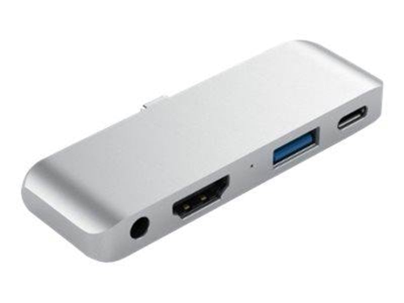 Satechi Aluminum Type-C Mobile Pro Hub Adapter - docking station - Silver