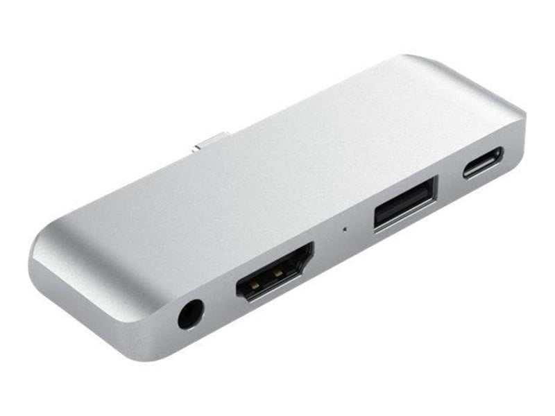 Satechi Aluminum Type-C Mobile Pro Hub Adapter - docking station - Silver