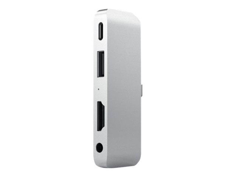 Satechi Aluminum Type-C Mobile Pro Hub Adapter - docking station - Silver