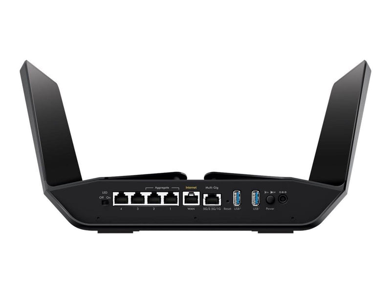 Netgear RAX120 Nighthawk 12-Stream Dual-Band WiFi 6 Router (up to 6Gbps) with NETGEAR Armor MU-MIMO USB 3.0 ports - Wireless rou