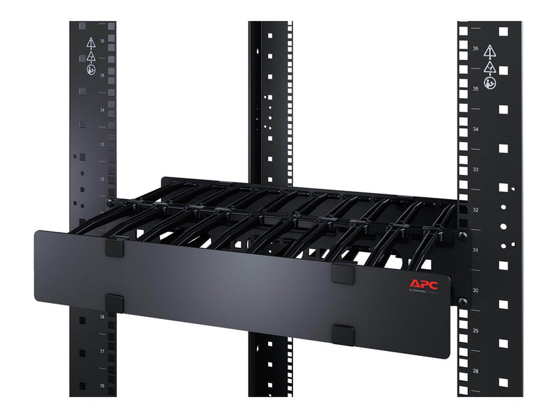 APC Horizontal Cable Manager Single-Sided with Cover - rack cable management panel with cover - 1U