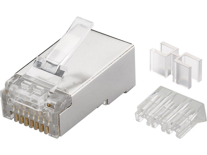 Pro RJ45 plug CAT 6a STP shielded (10 pack)