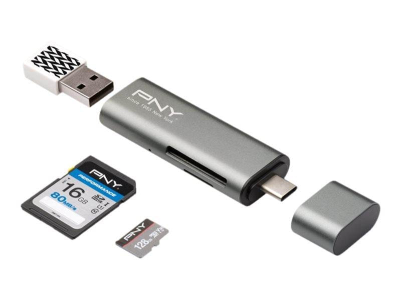 PNY USB-C CARD READER + USB-A ADAP ACCS