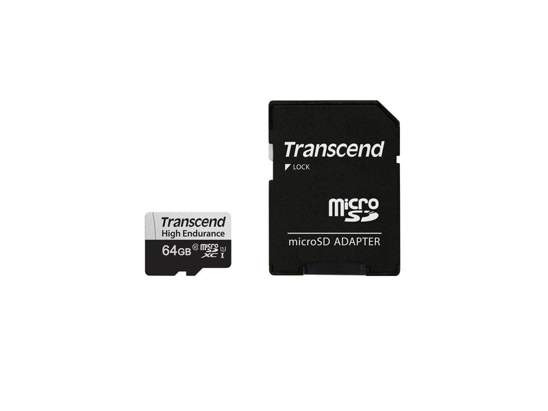 Transcend 350V High Endurance MicroSD/SD - 100MB/s - 64GB