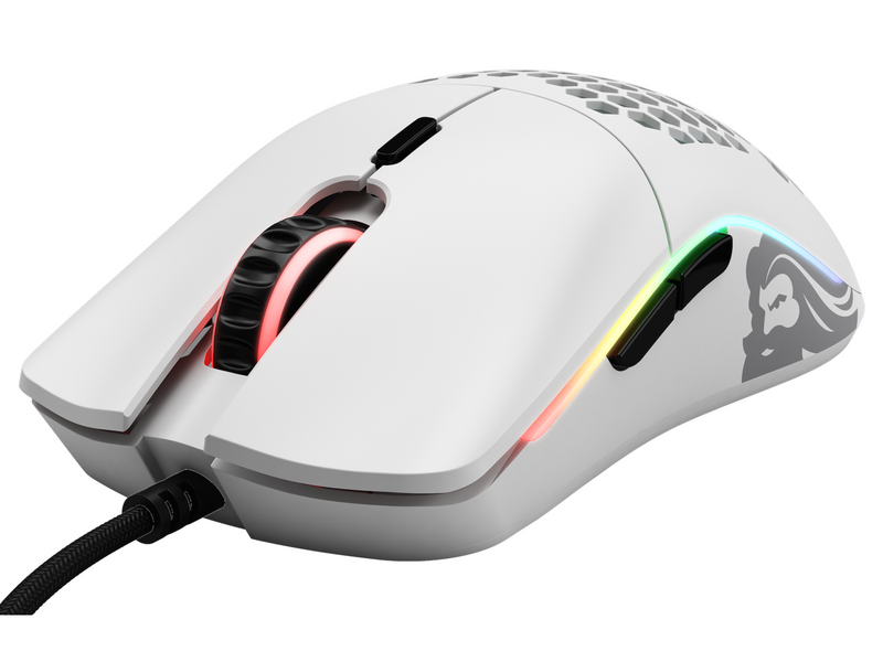 Glorious PC Gaming Race Model O - Matt Weiß - Gaming Maus (Weiß mit RGB Licht)