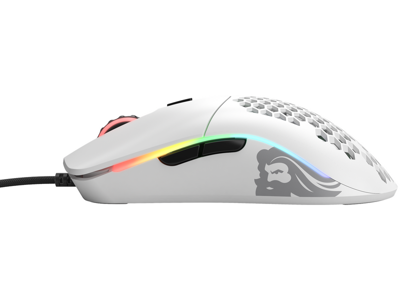 Glorious PC Gaming Race Model O - Matt Weiß - Gaming Maus (Weiß mit RGB Licht)
