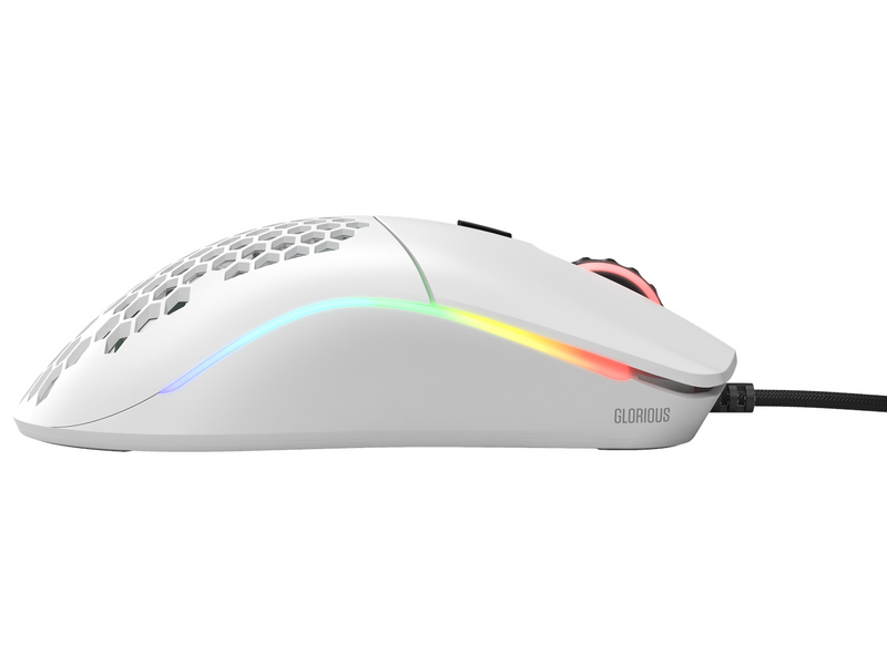 Glorious PC Gaming Race Model O - Matt Weiß - Gaming Maus (Weiß mit RGB Licht)