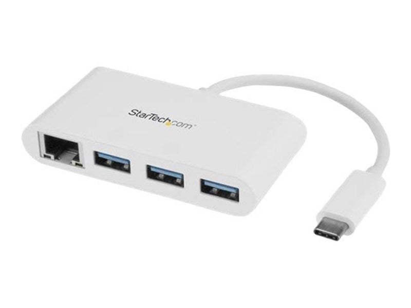 StarTech.com USB-C Hub 3-Port with Gigabit Ethernet USB-Hubs - 3 - Weiß