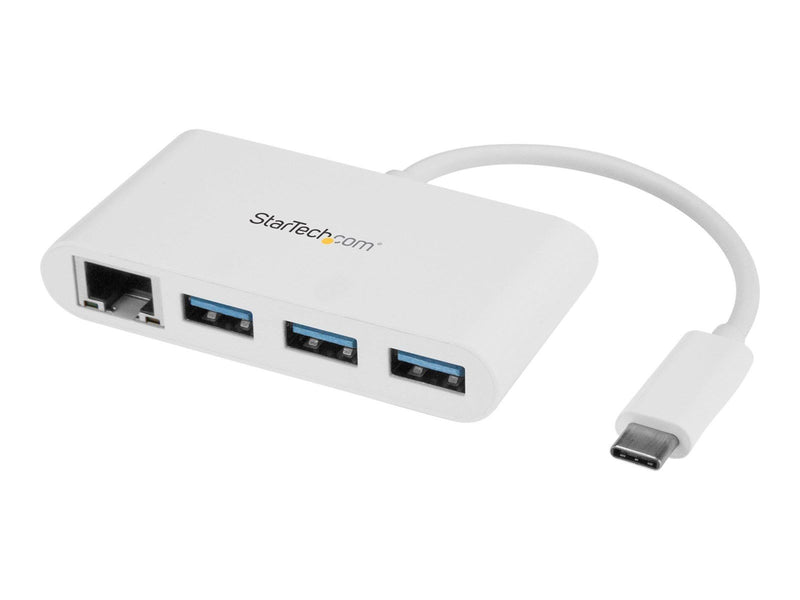 StarTech.com USB-C Hub 3-Port with Gigabit Ethernet USB-Hubs - 3 - Weiß