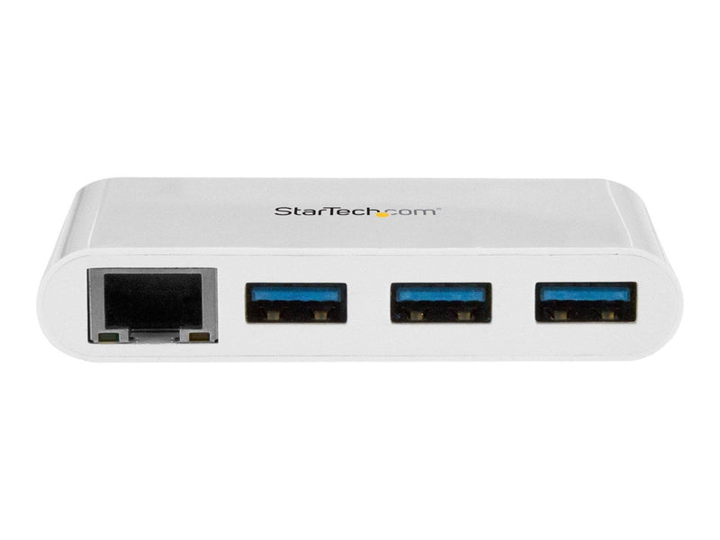 StarTech.com USB-C Hub 3-Port with Gigabit Ethernet USB-Hubs - 3 - Weiß