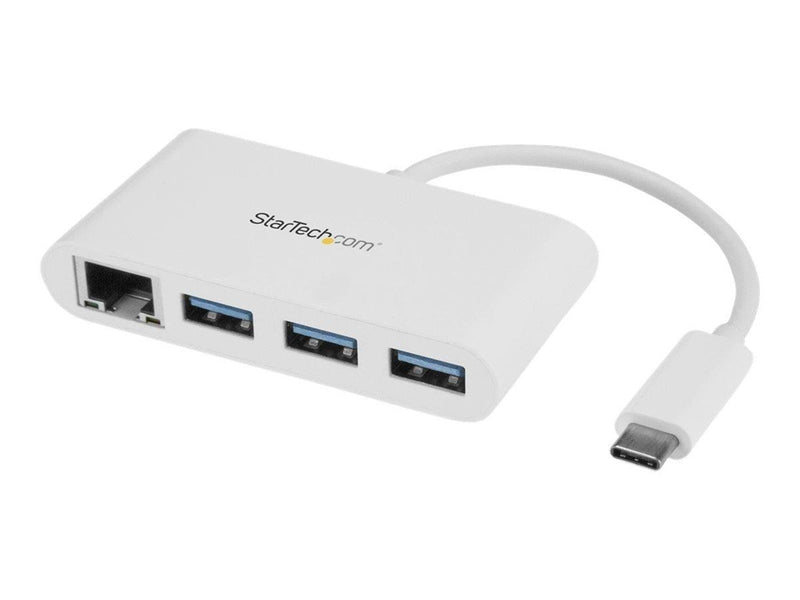 StarTech.com USB-C Hub 3-Port with Gigabit Ethernet USB-Hubs - 3 - Weiß