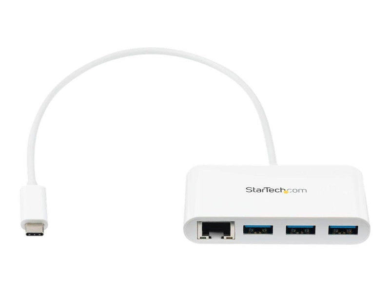 StarTech.com USB-C Hub 3-Port with Gigabit Ethernet USB-Hubs - 3 - Weiß