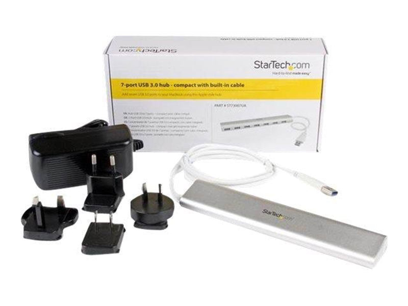 StarTech.com USB 3.0 Hub Compact 7 ports USB-Hubs - USB 3.2 - 7 - silber
