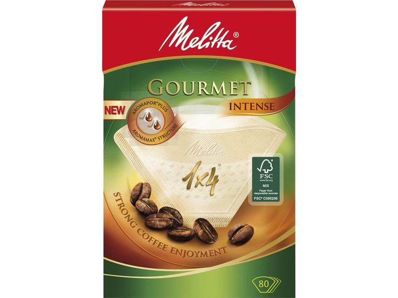 Melitta Coffee filter Gourmet Intense 1X4 White 80 pcs