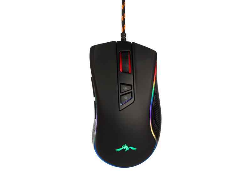 DUTZO Kirā RGB - Gaming Maus (Schwarz mit RGB)