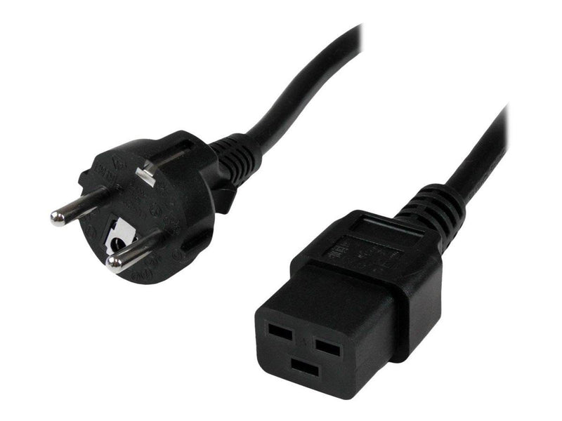 StarTech.com Power Cord Schuko CEE7 to IEC 320 C19 - power cable - 2 m