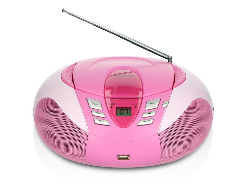 Lenco SCD-37 USB - Portable FM Radio CD and USB player - Pink