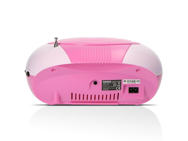 Lenco SCD-37 USB - Portable FM Radio CD and USB player - Pink