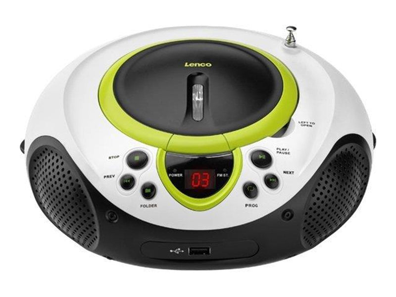 Lenco SCD-38 USB - Portable FM Radio CD and USB player - Lime