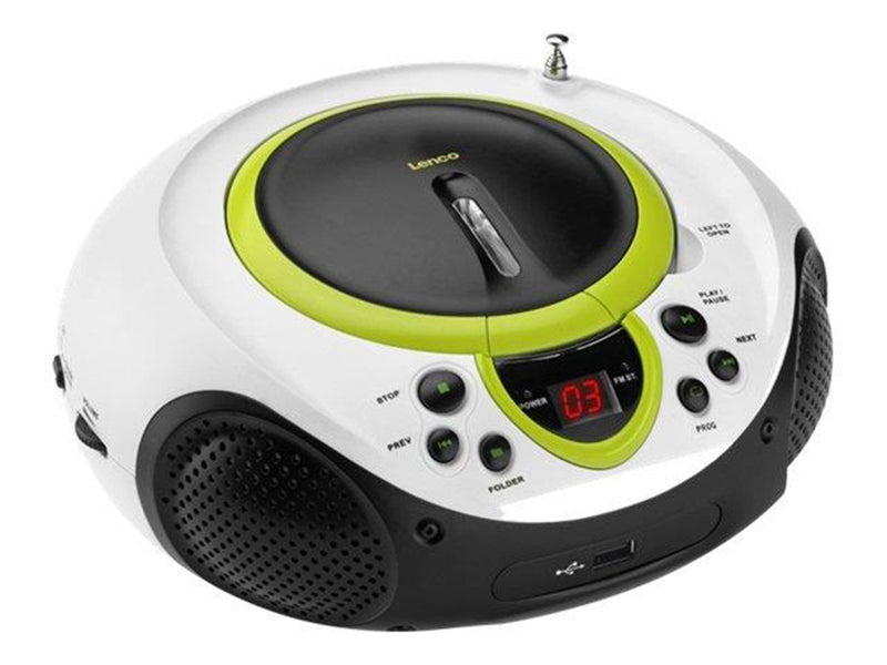 Lenco SCD-38 USB - Portable FM Radio CD and USB player - Lime