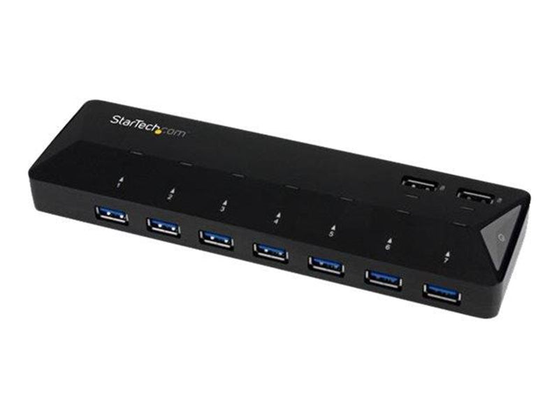 StarTech.com 7-Port USB 3.0 Hub plus Dedicated Charging Ports USB-Hubs - USB 3.2 - 7 - Schwarz