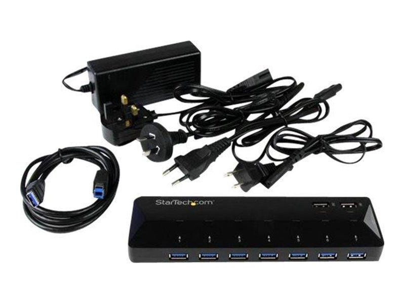 StarTech.com 7-Port USB 3.0 Hub plus Dedicated Charging Ports USB-Hubs - USB 3.2 - 7 - Schwarz